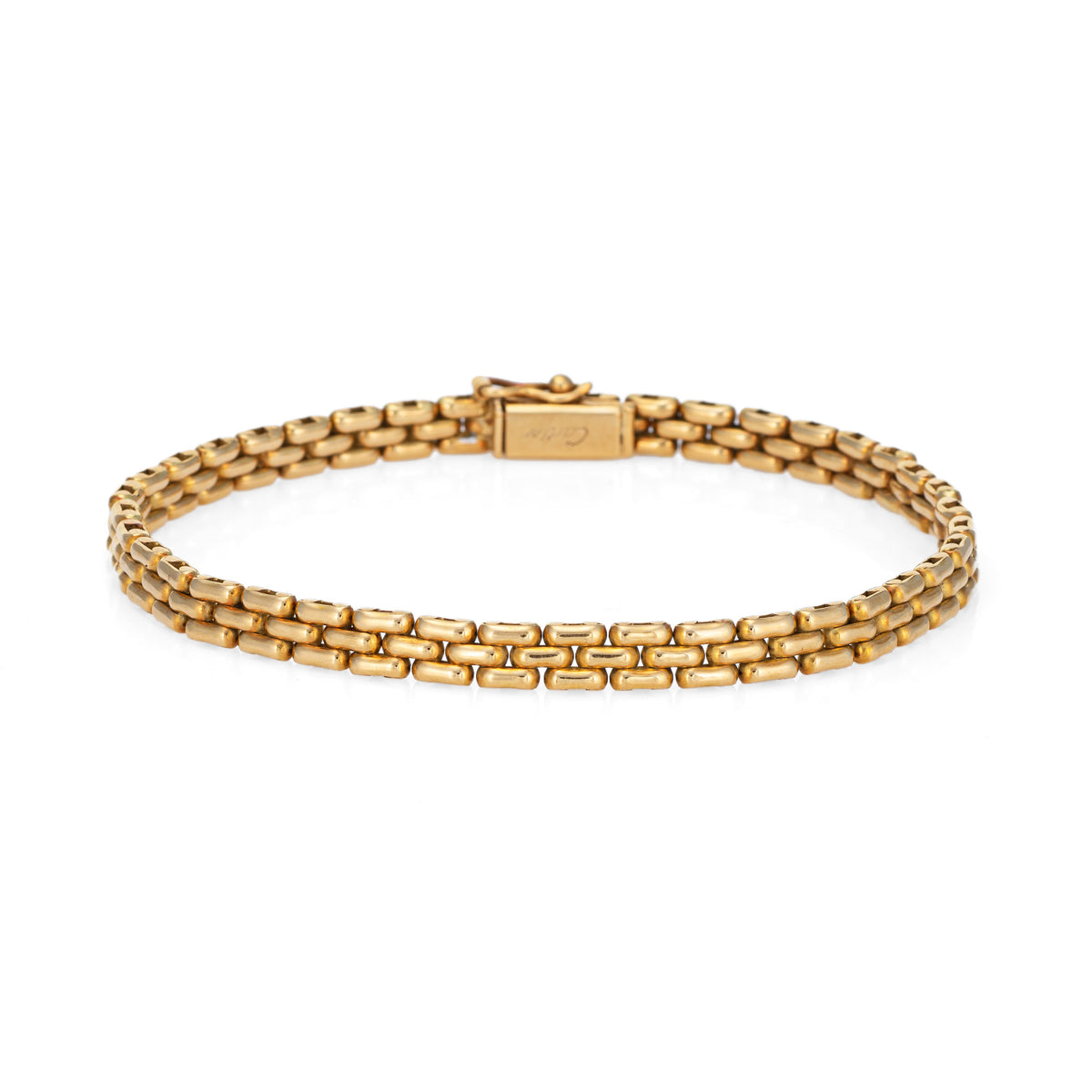 Cartier Estate 14K Yellow Gold Diamond Curb Link Bracelet