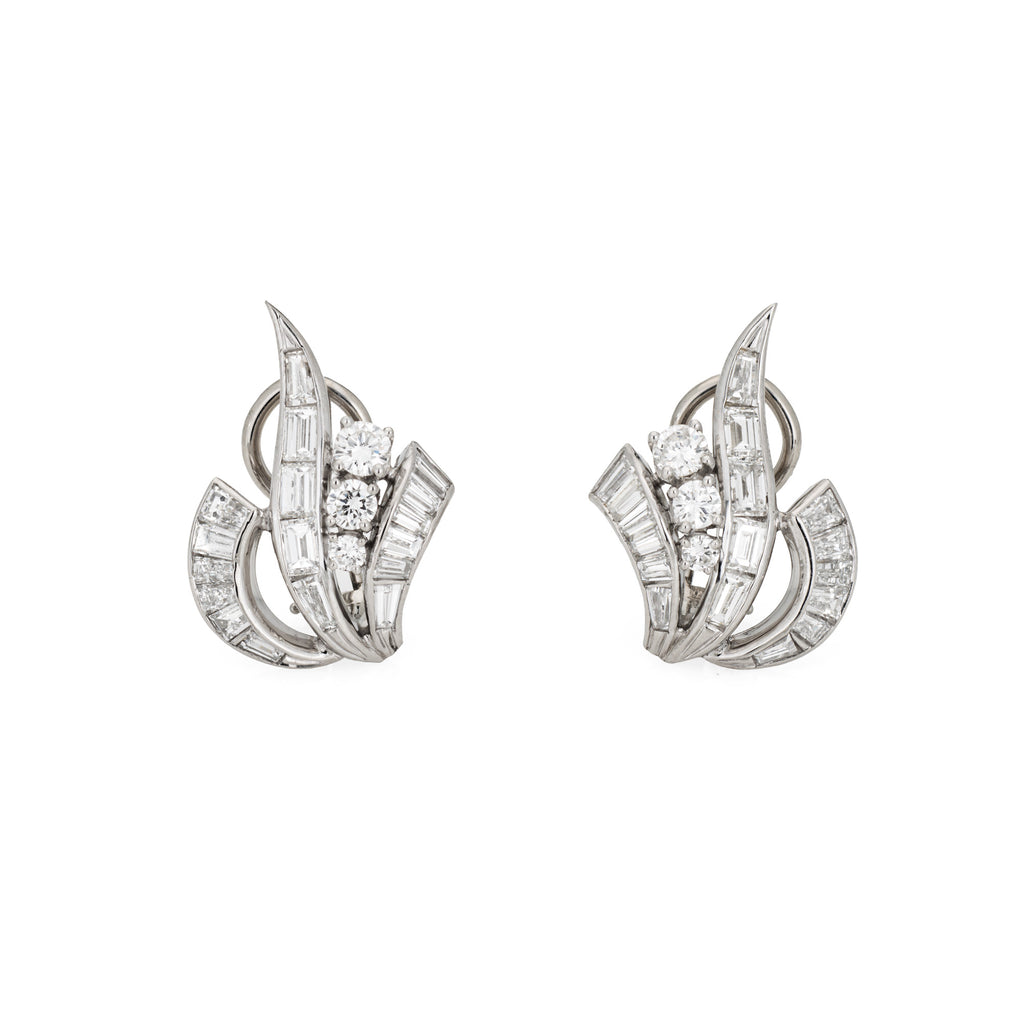 Mid Cenury Diamond Earrings