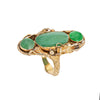 Vintage gold and jade dragon emerald ring