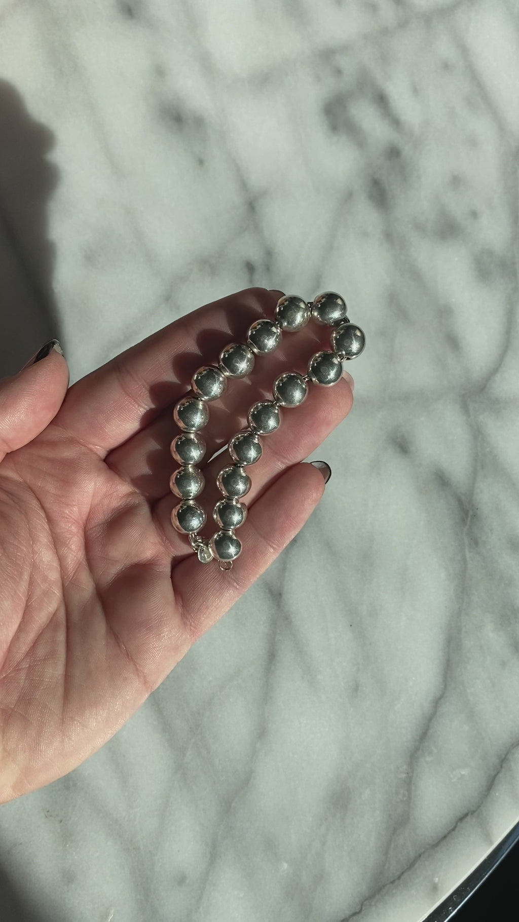 Tiffany Hardwear Ball Bracelet in Silver, 10 mm, Size: 7 in.