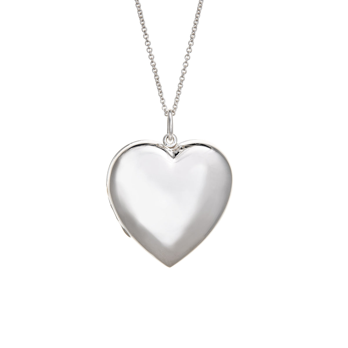 Tiffany & Co. 16” 925 Sterling Silver Love Heart Locket Pendant Necklace