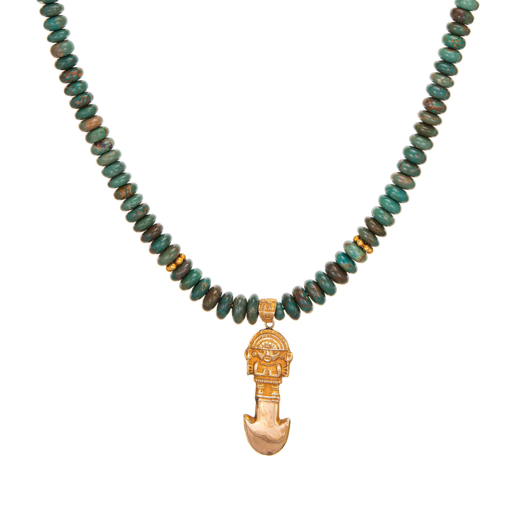 Fancy Mayan Jade Beads with Pendant — The Bead Chest