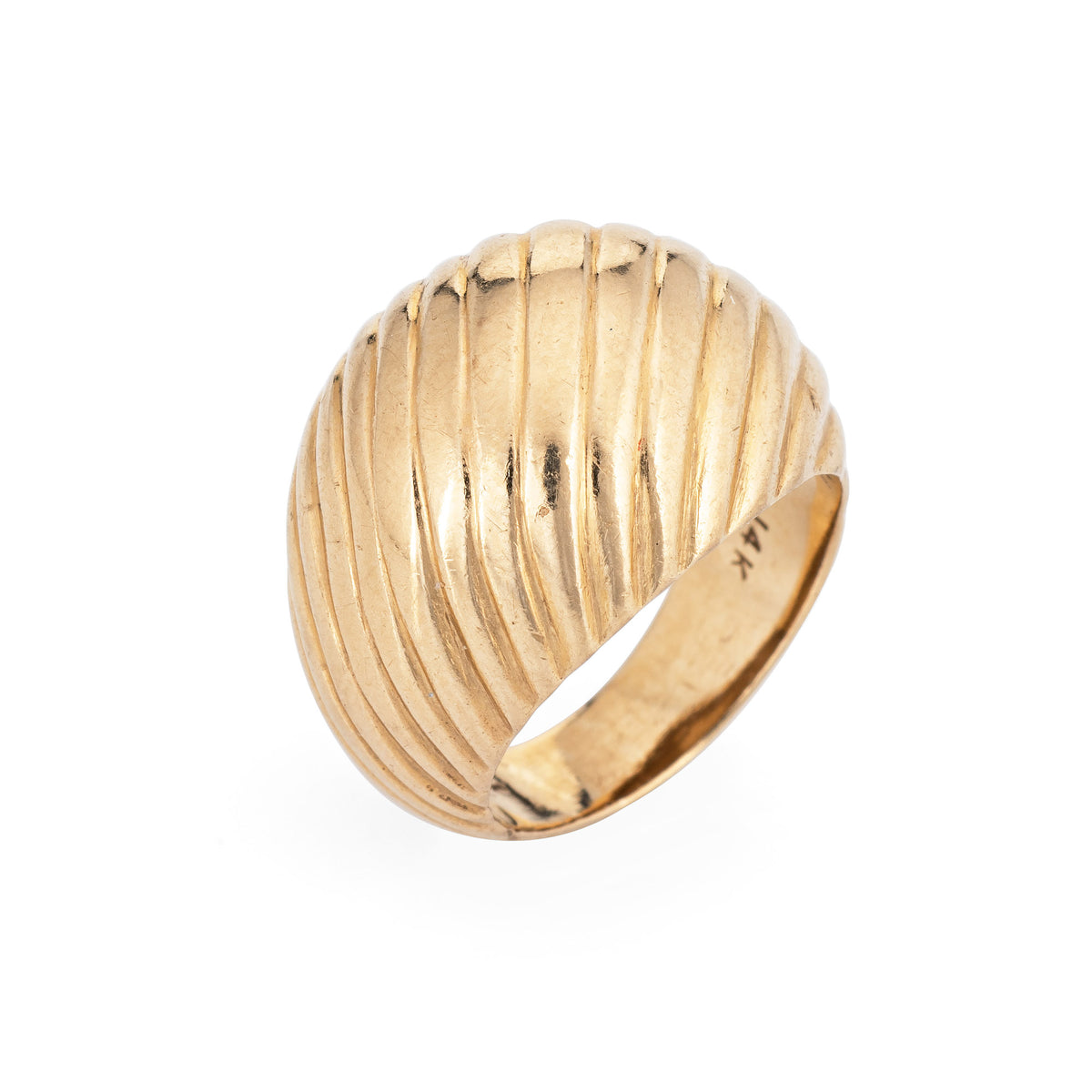 Vintage Tiffany & Co Dome Ring 14k Yellow Gold Mid Century Estate Jewe –  Sophie Jane