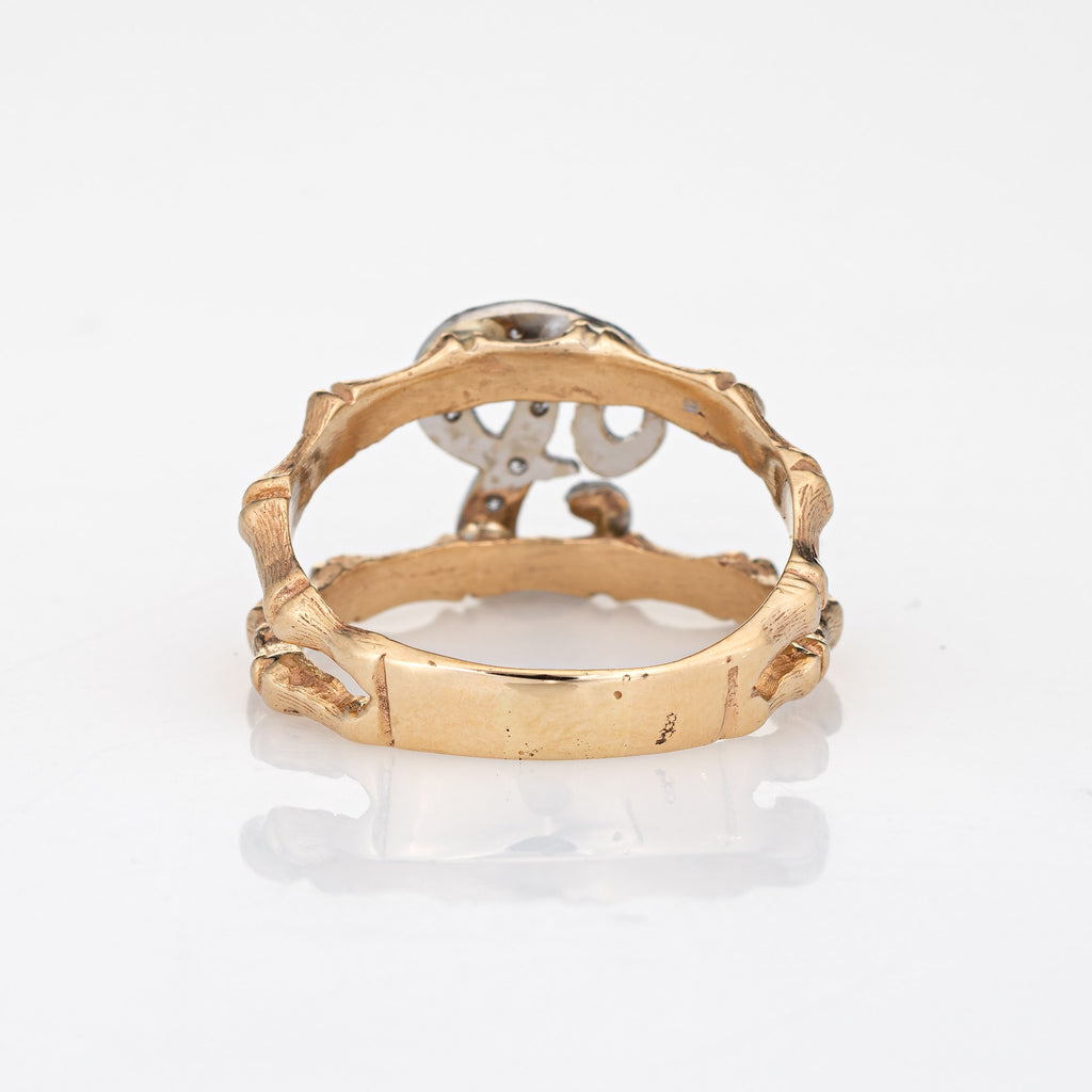 Nogama Initial Diamond Ring 5.5 / Yellow Gold