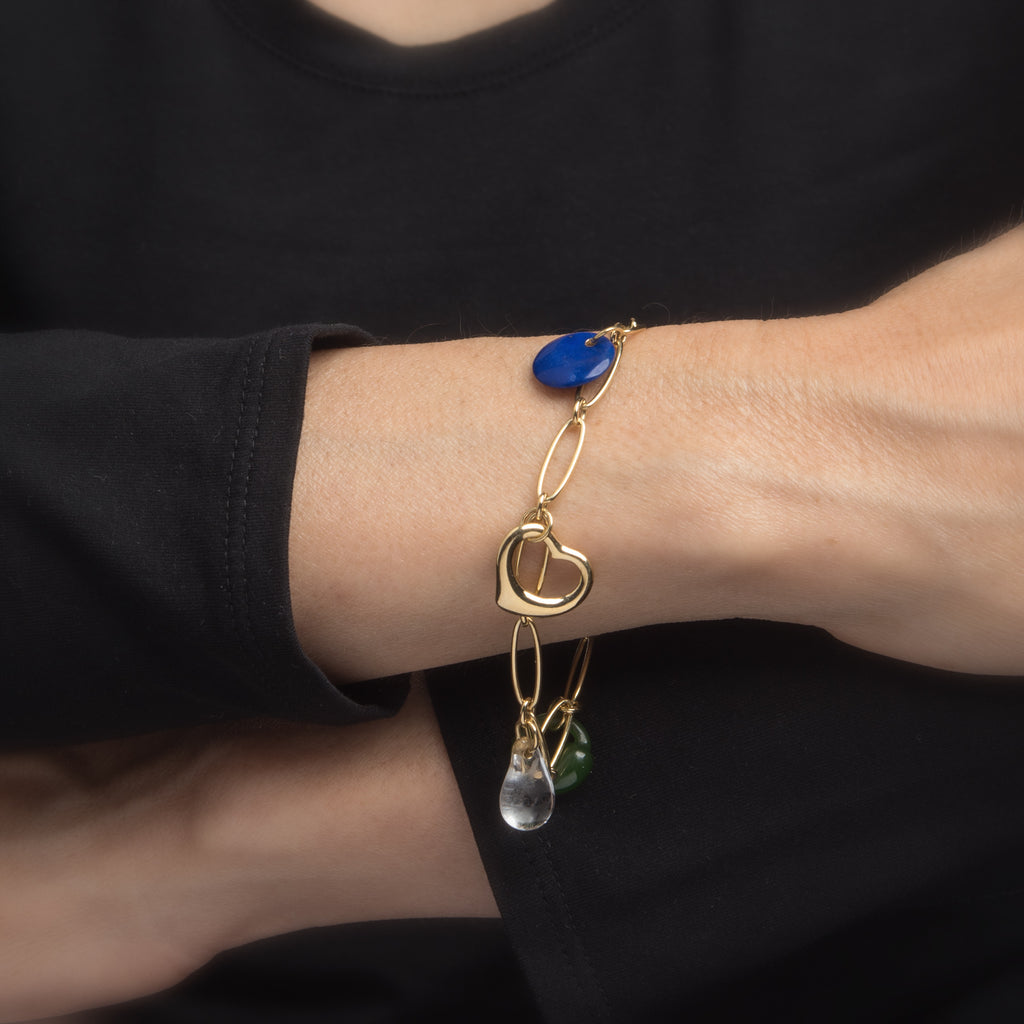 18k Tiffany & Co. Elsa Peretti Five Charm Bracelet